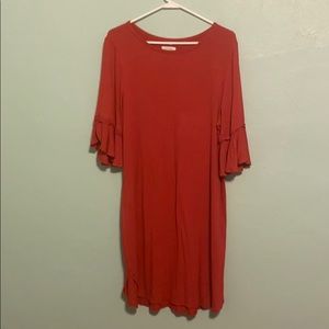 Max Studio orange shift dress